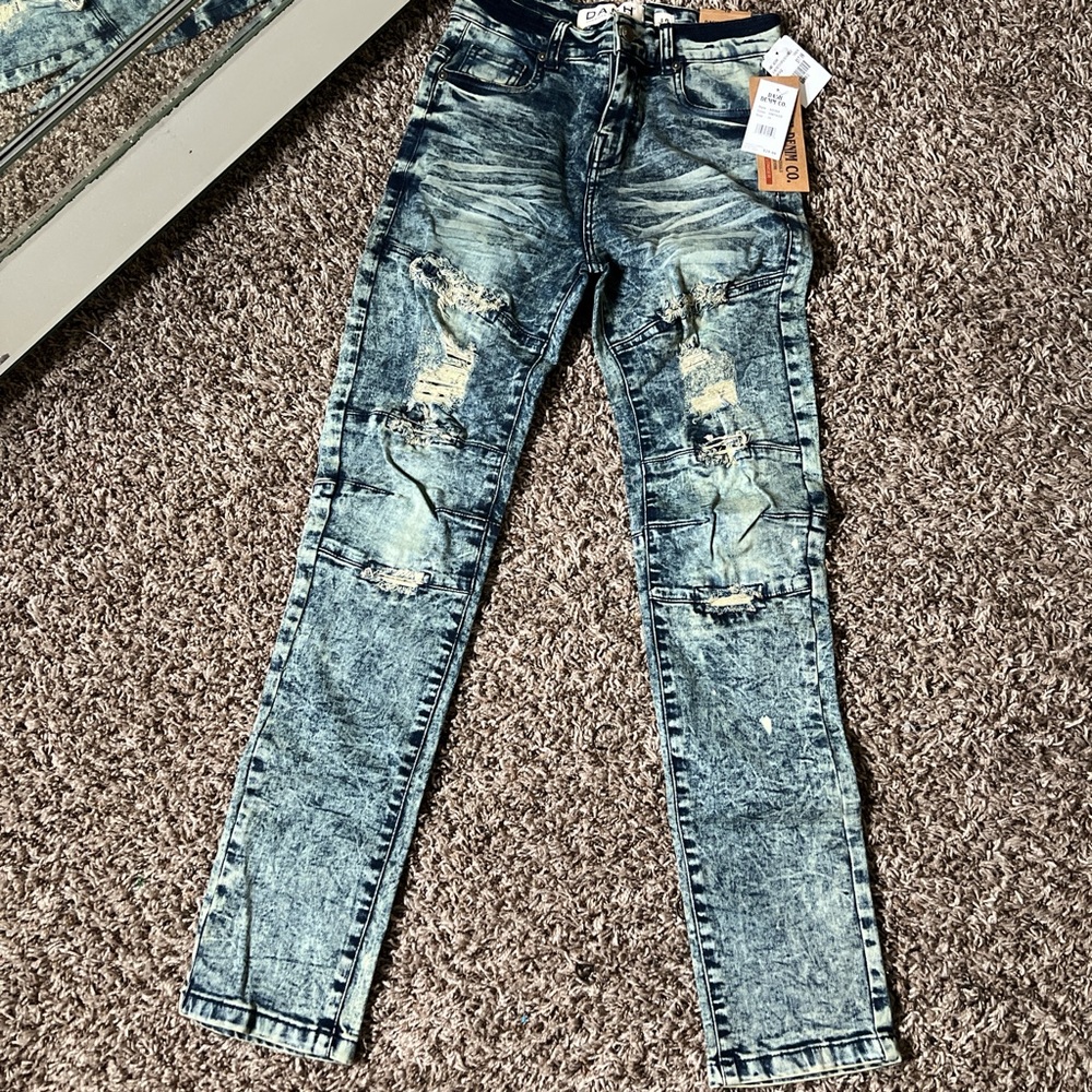 Ash Distressed Denim Skinny Jeans